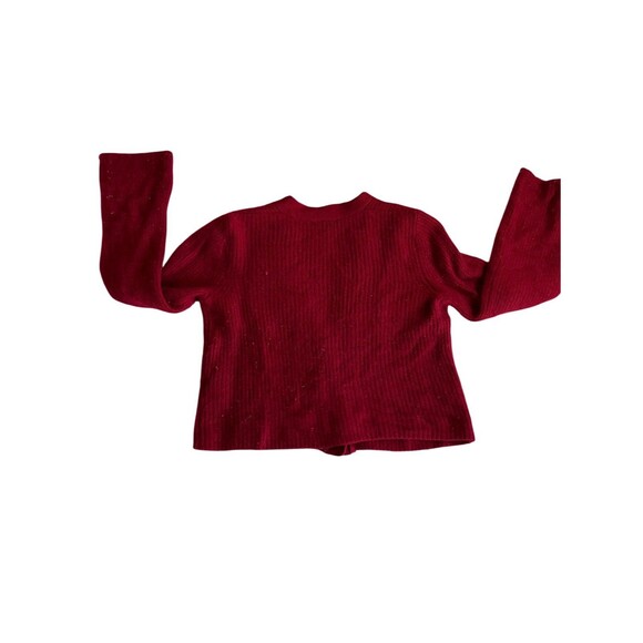 Equipment Femme Paz 100% Cashmere V Neck Ribbed Cardigan Sweater Red Small - Picture 3 of 10